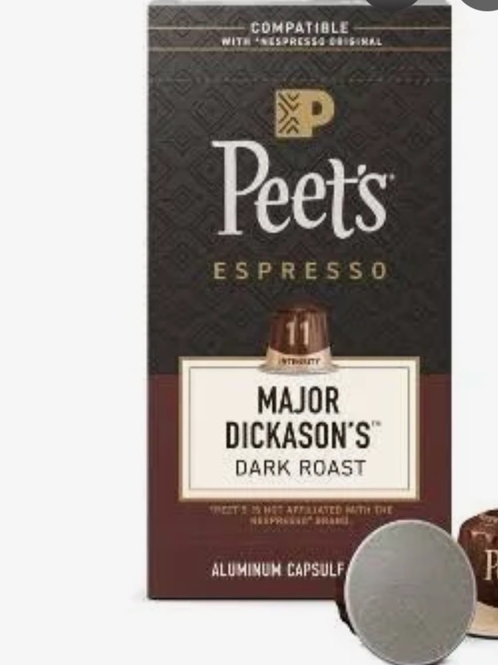 Peet's Major Dickason's Espresso Capsules
10 count Pack of 4 boxes 40 count